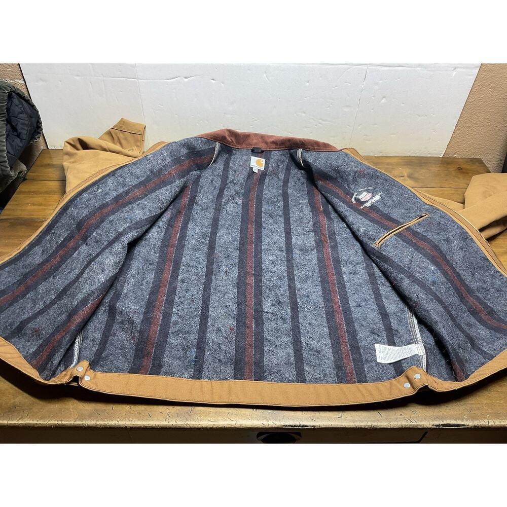 Carhartt Vintage Detroit J001 Mens Workwear Jacket Size 3XL Tall Blanket Lined - Picture 10 of 16